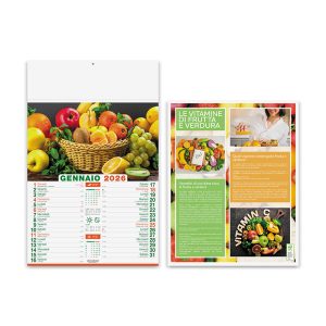 Calendario PA146 - FRUTTA E VERDURA - con testata Personalizzata