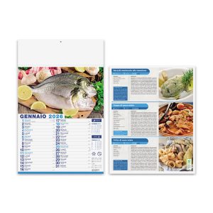 Calendario PA144 MARE IN TAVOLA - con testata Personalizzata